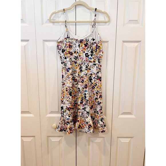 Betsey Johnson Ruffled Hem A Line Dress Floral Print Size 2 - Picture 6 of 8